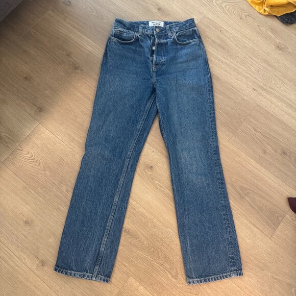 Reformation Cynthia High Rise Straight Jeans Blue - Size 25 - Picture 3 of 5